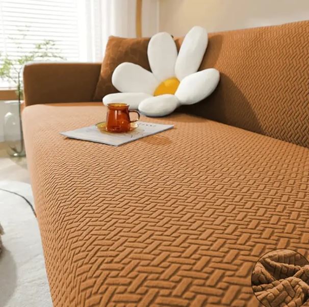 Strip Jacquard Fitted Sofa Covers