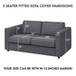 sofa cover size