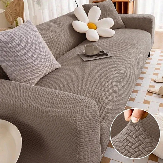 Strip Jacquard Fitted Sofa Covers