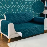 Ultrasonic Microfiber Sofa Cover– Navy Blue
