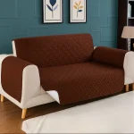 Ultrasonic Microfiber Sofa Cover– Dark Brown
