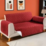 Ultrasonic Microfiber Sofa Cover– Maroon