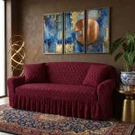 Butterfly Sofa Covers Maroon - Image 3