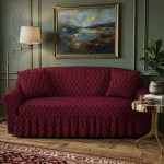 Butterfly Sofa Covers Maroon - Image 4